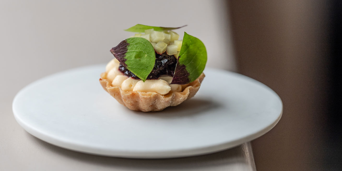 Cheese Tartlet with Beetroot and Oxalis Recipe - Great British Chefs