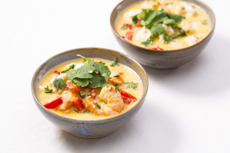 Moqueca de peixe e camarão