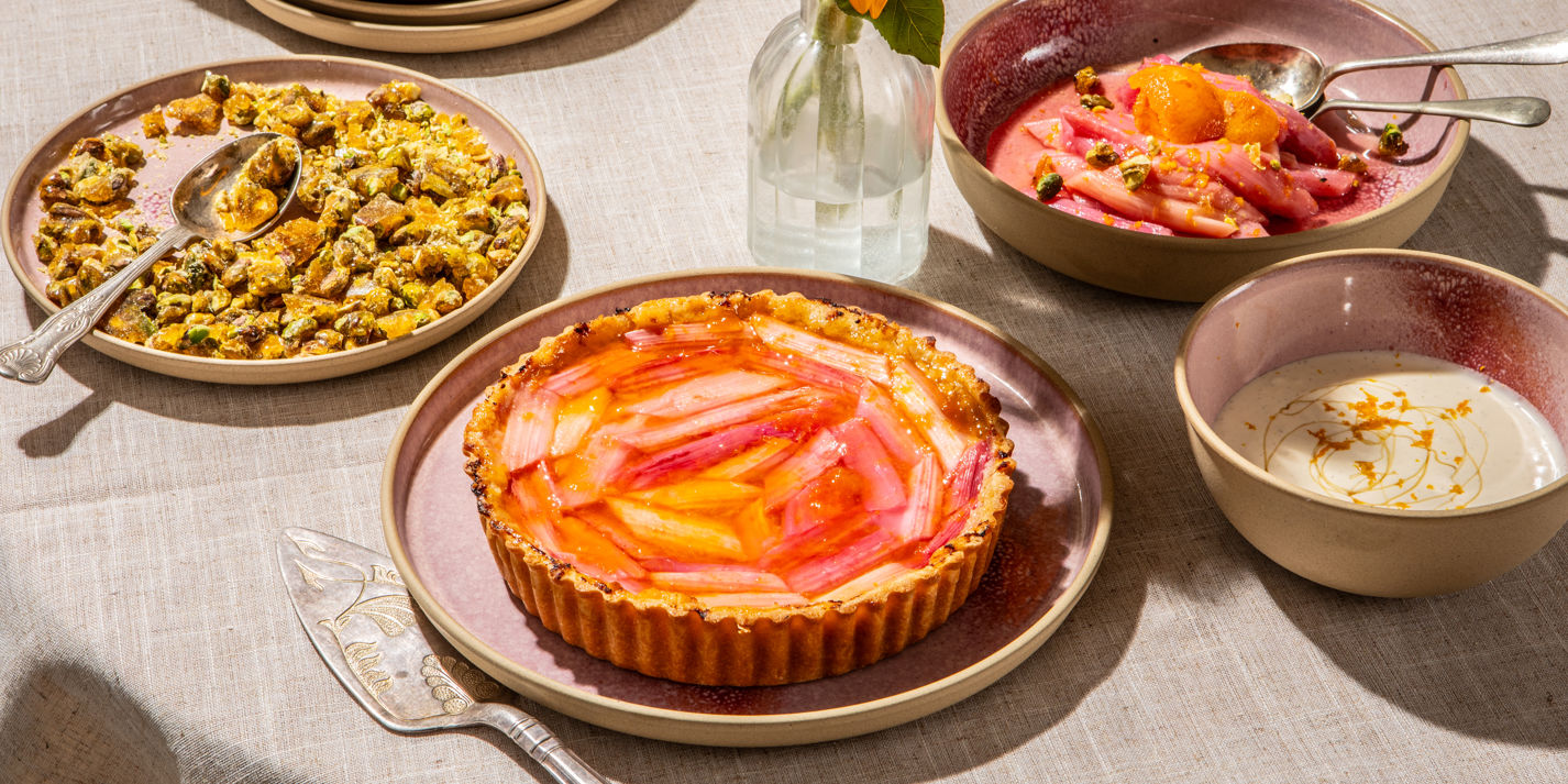 Rhubarb And Almond Frangipane Tart Recipe - Great British Chefs