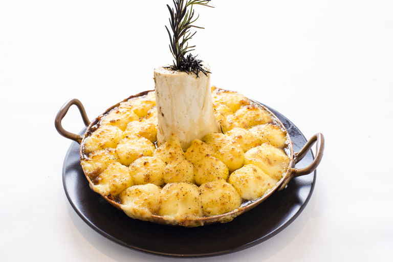 Ox cheek, Meantime London Porter and onion cottage pie