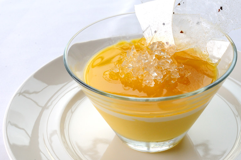 Mango and passion fruit mousse