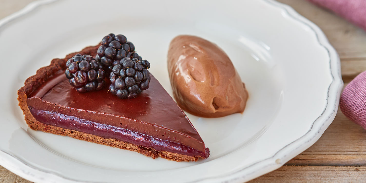 Blackberry and Chocolate Tart Recipe - Great British Chefs