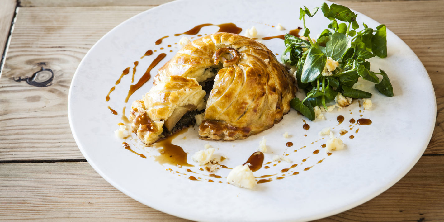 Cheese, Pear and Kale Pithivier Recipe - Great British Chefs