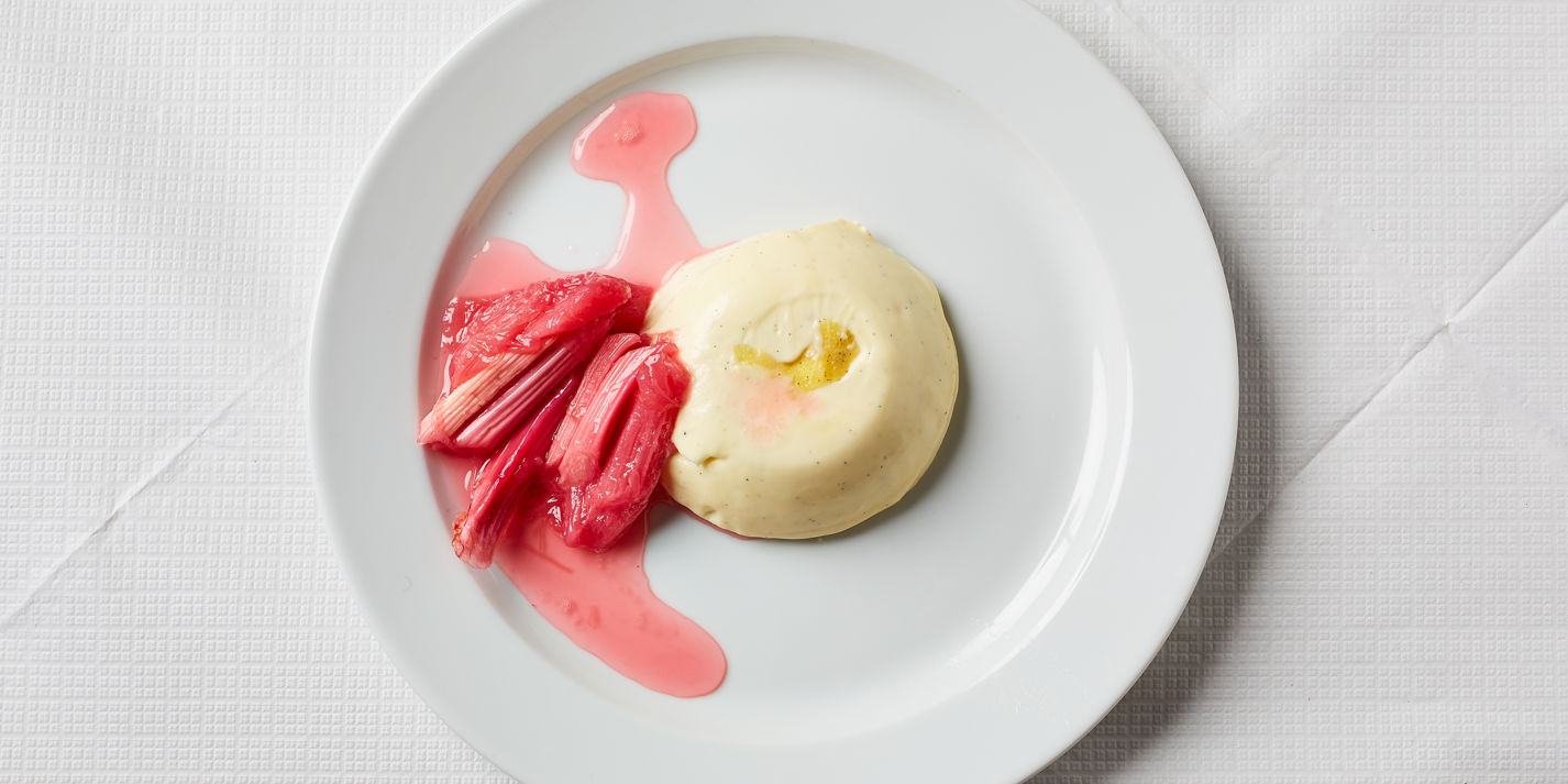 Panna Cotta with Rhubarb, Blood Orange and Grappa Recipe - Great British Chefs