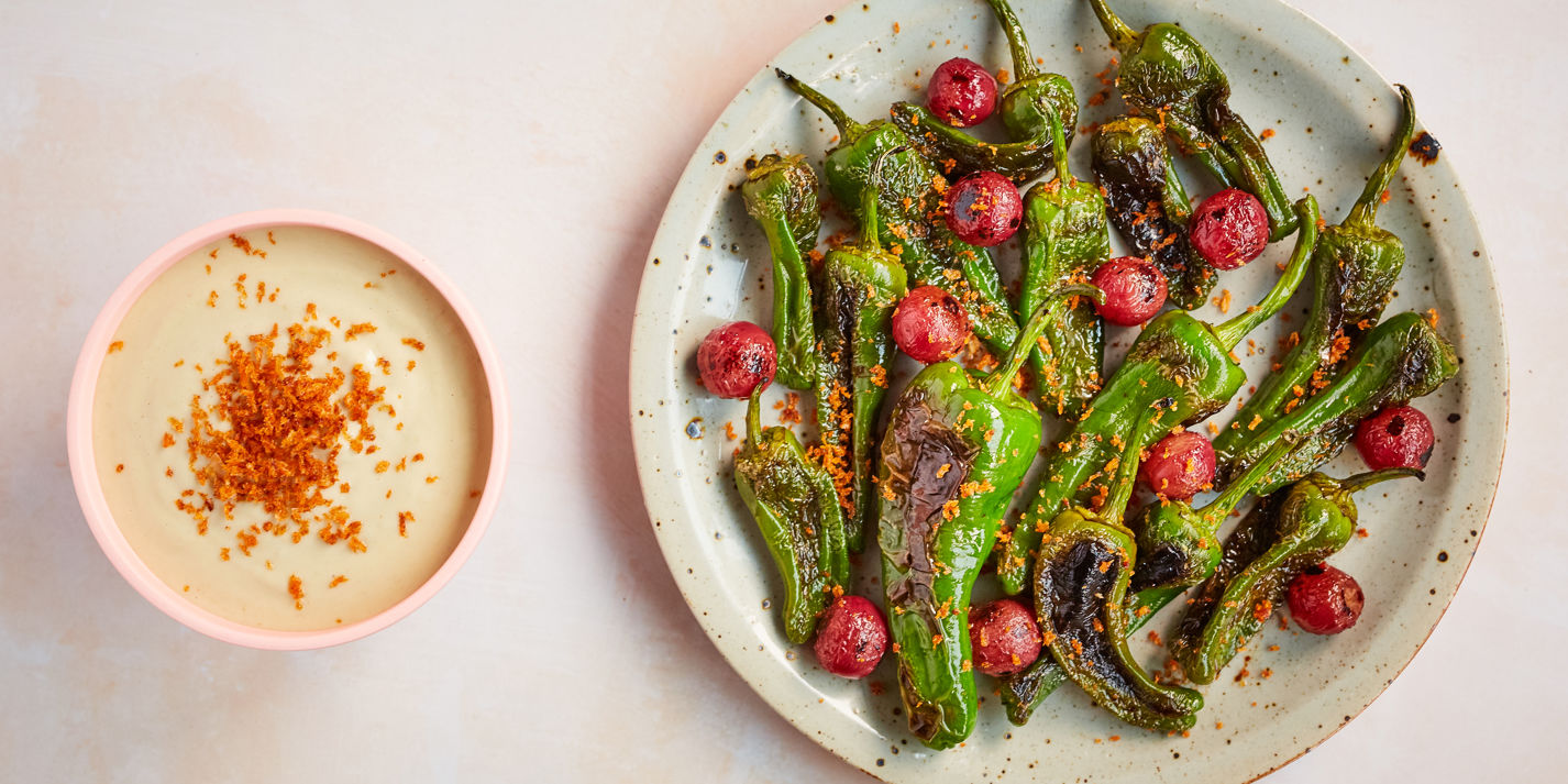 Padron Peppers with Smoked Paprika Crumb Recipe - Great British Chefs-image