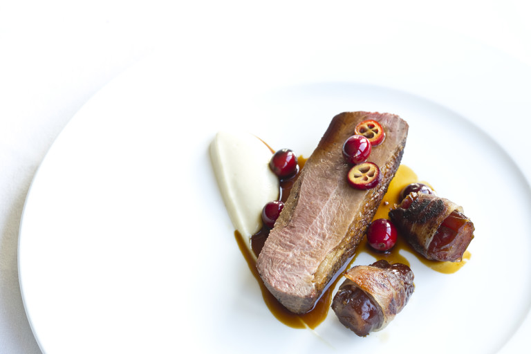 Goose and dates