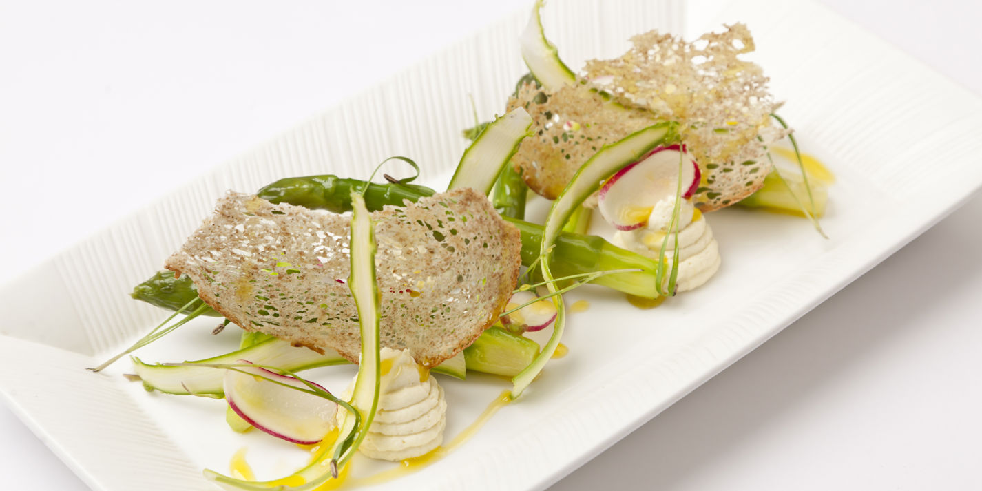 Asparagus with Smoked Cod Brandade Recipe - Great British Chefs