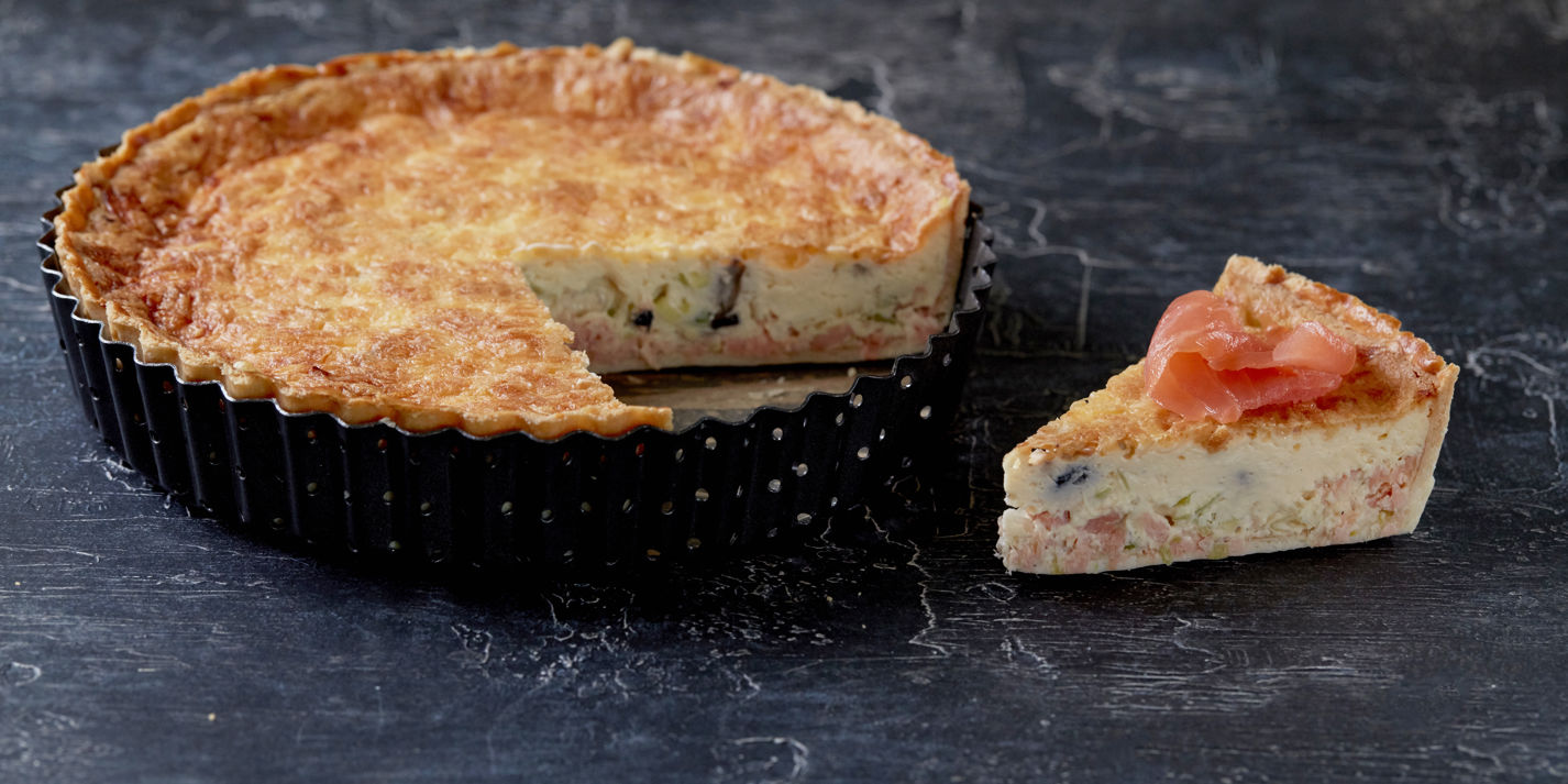 Smoked Salmon and Leek Quiche Recipe - Great British Chefs