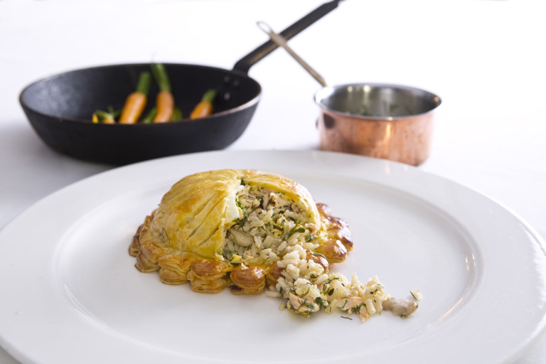 Salmon coulibiac