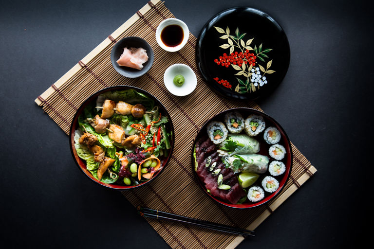Mixed sushi bento box