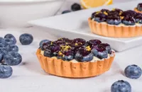 Blueberry and lemon custard tart