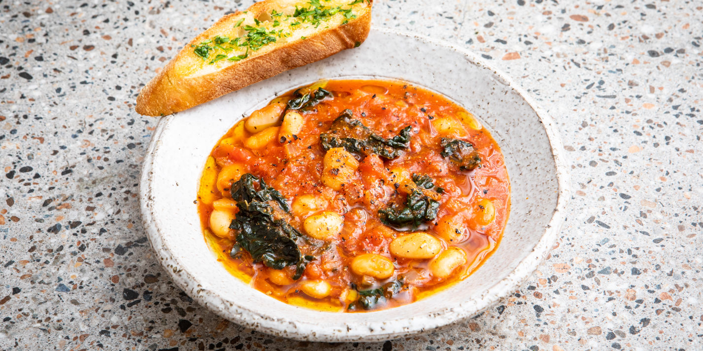 Smoky Butter Bean Stew with Kale and Garlicparsley Toasts Recipe