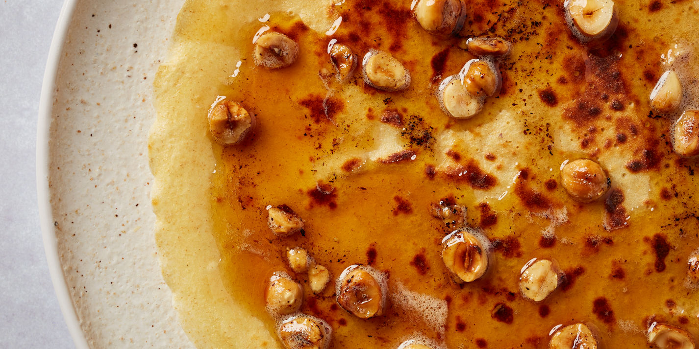 Khorasan Pancakes with Maple and Hazelnuts Recipe - Great British Chefs
