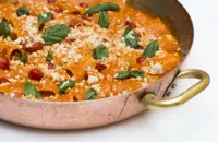 Paccheri with tomato sauce and Parmesan