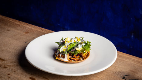 Girolle buckwheat tart and Comté sauce