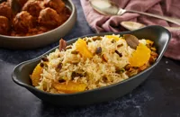 Narangi pualo – orange and pistachio pulao