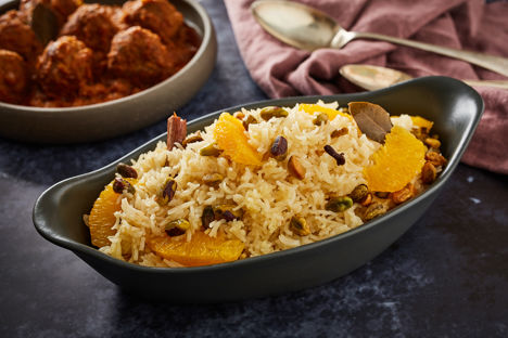 Narangi pualo – orange and pistachio pulao