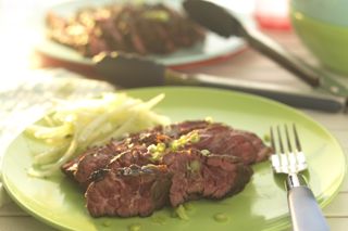 Lime-marinated flank steak