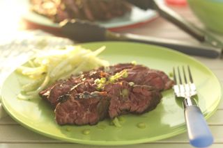Lime-marinated flank steak