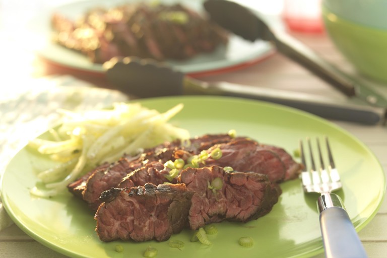 Lime-marinated flank steak