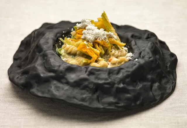 Jure Tomic, Slovenia – Fusilli with courgette, goat’s cheese and pumpkin
