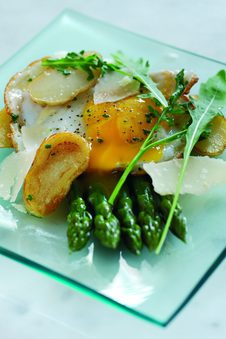 Asparagus with Jersey Royals and watercress recipe