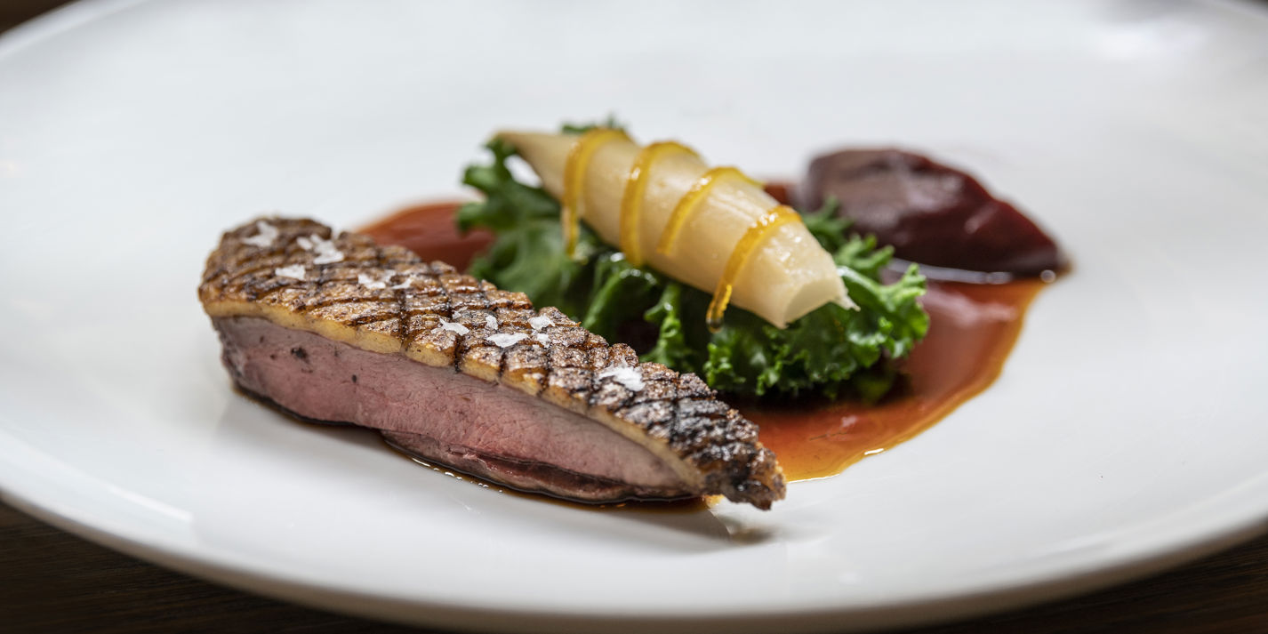 Duck With Quince, Endive And Candied Orange Recipe - Great British Chefs