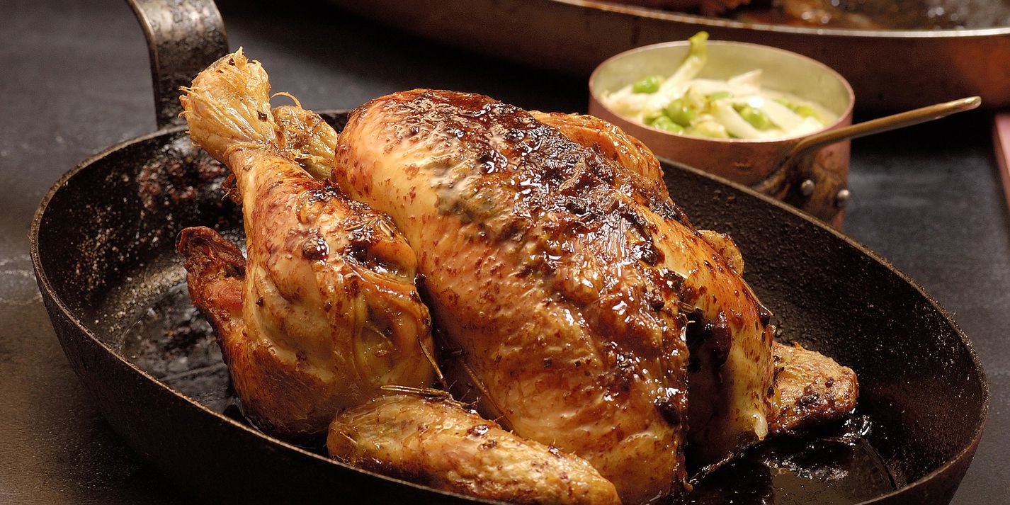Roast Chicken Recipe With Buttered Peas, Lettuce - Great British Chefs