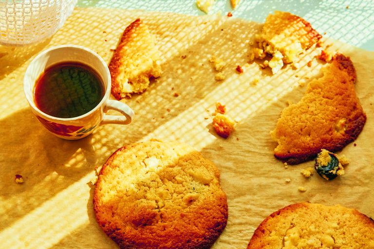 Feta, cherry and white chocolate cookies