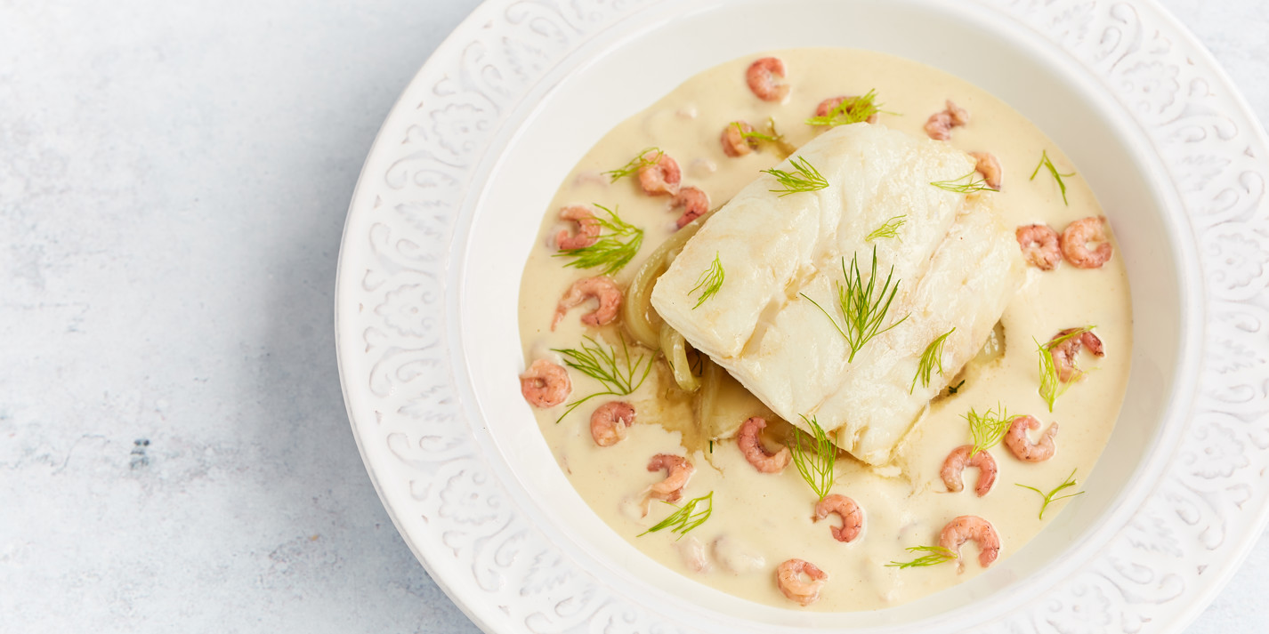 Haddock With Fennel And Brown Shrimp Recipe Great British Chefs