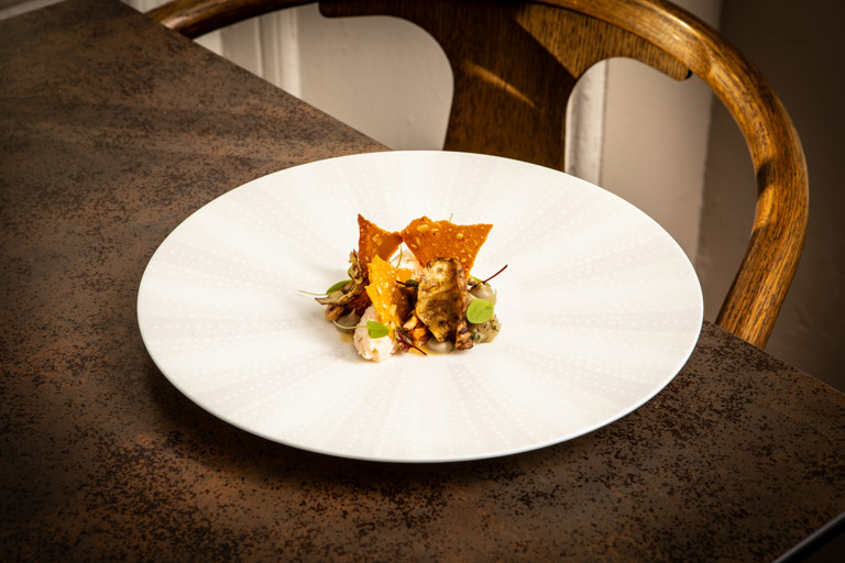 Brixham crab with Jerusalem artichoke