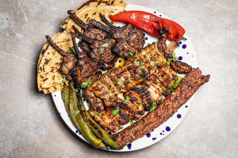 Jamaican-spiced Turkish mixed grill