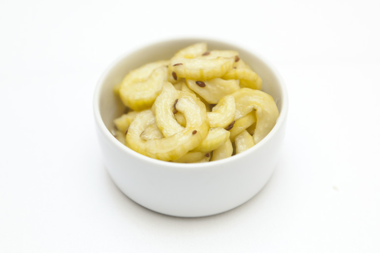 Sweet and sour pickled cucumber