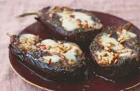 Cheese and sweet chermoula aubergines