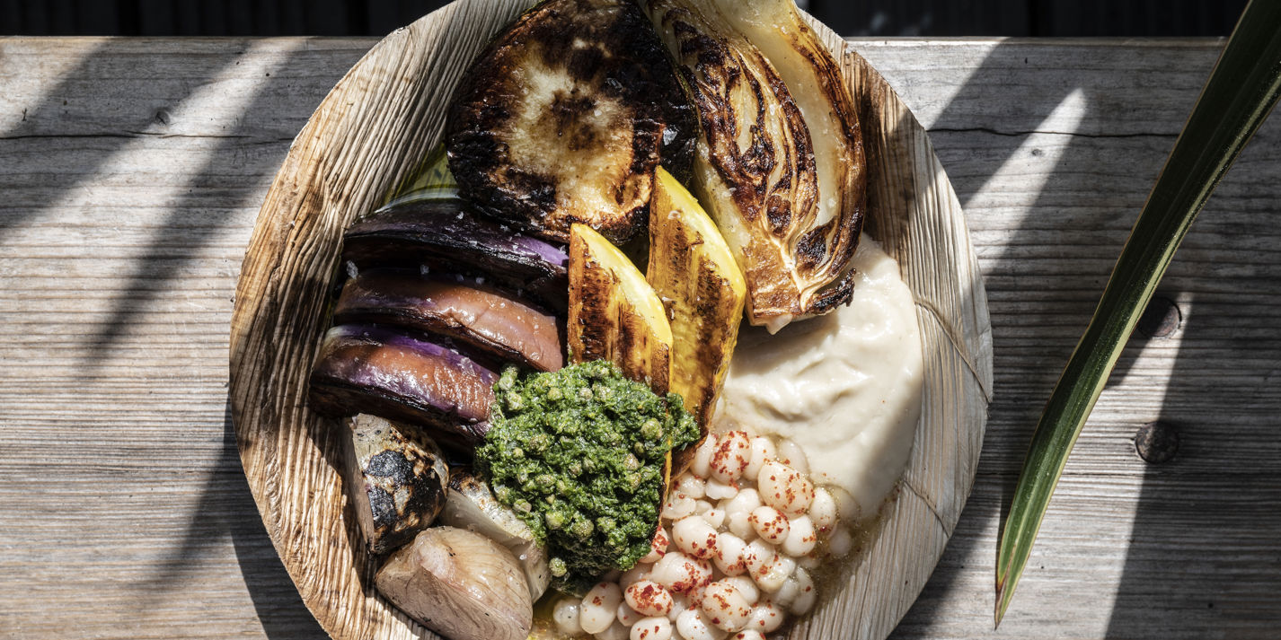 Hearth Vegetable Plate with White Beans and Salsa Verde Recipe - Great British Chefs