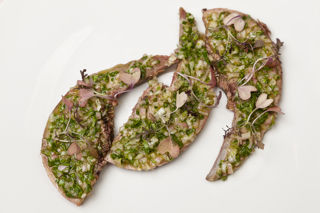 Pork tongue a la ravigote