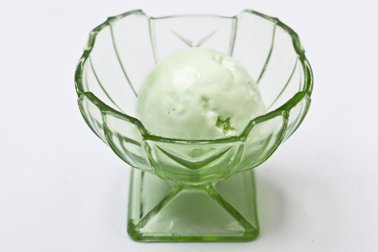 Coconut and pandan sorbet
