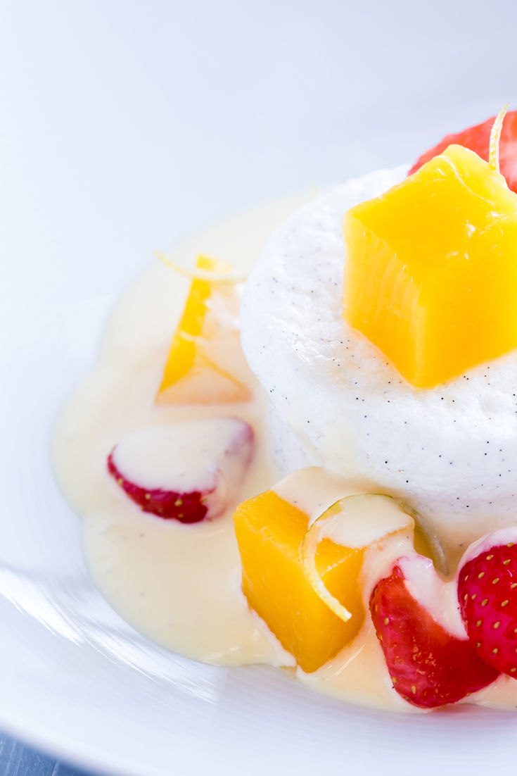 Floating Island Recipe with Compressed Fruit Great British Chefs