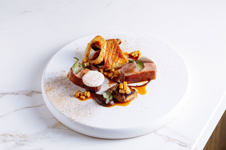 Duck, mushroom, foie gras