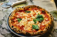A classic Neapolitan pizza