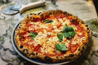 A classic Neapolitan pizza