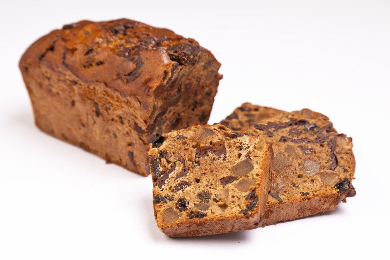 Chocolate, ginger and cardamom tea bread