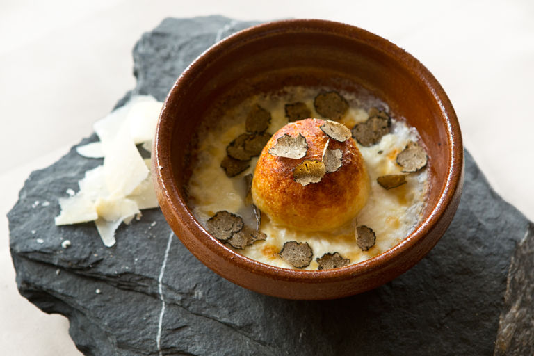 Parmesan and truffle double-baked soufflé