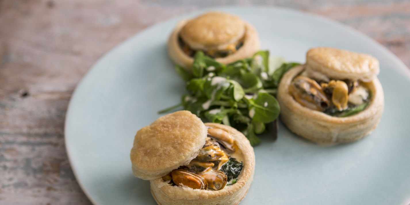 Mussel, Spinach and Roquefort Vol-au-Vent Recipe - Great British Chefs