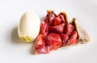 Strawberry and almond tart