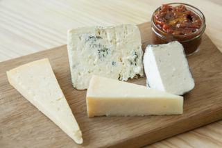 Gooseberry chutney with cheese