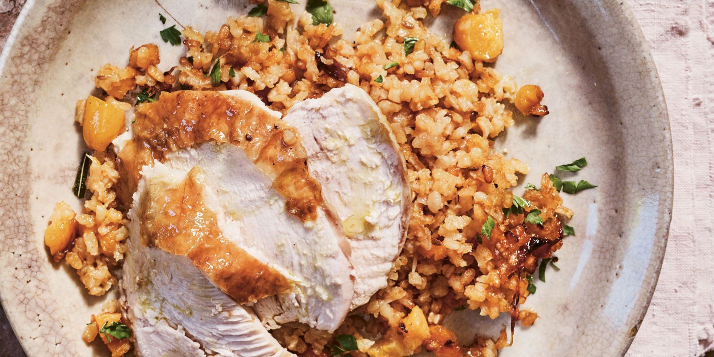 Roast Chicken with Orange, Cumin and Apricot Rice Recipe - Great British Chefs