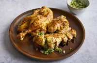 Soy-sauce chicken with ginger and spring onion oil