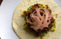 Cochinita pibil with pickled pink onions 