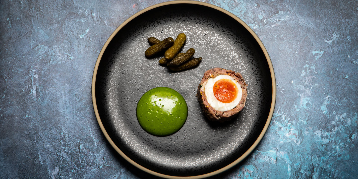 Ham Hock Terrine with a Jammy Egg and Parsley Mayonnaise Recipe Great